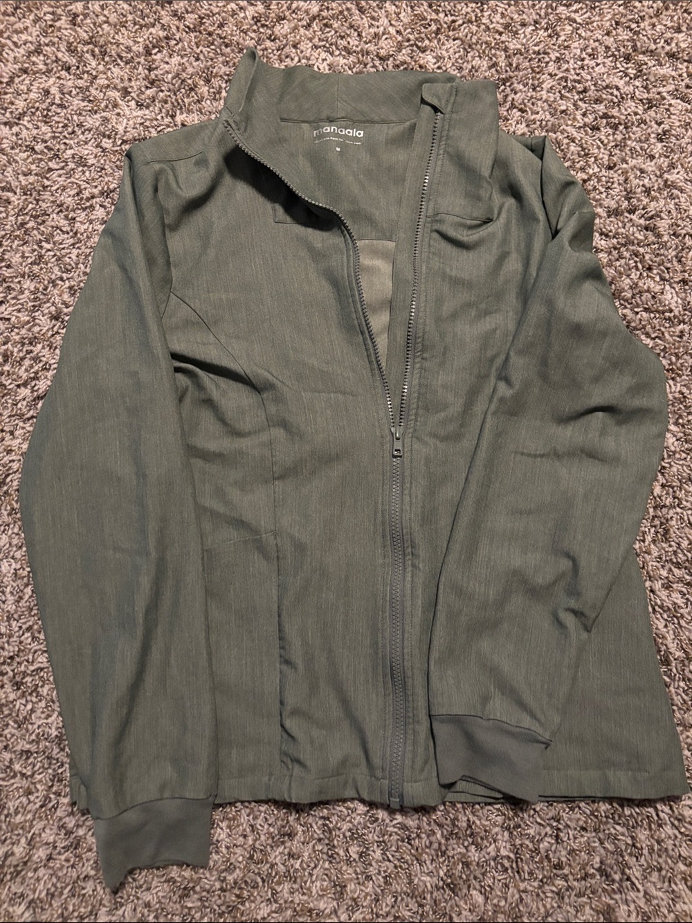 Mandala Women’s Olive Zip Front Lightweight scrub Jacket